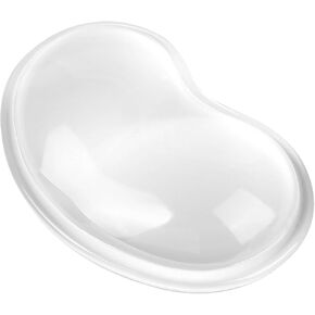 Soft Mouse Wrist Rest Ergonomic Silicone Wrist Rest Gel Cushion for Mouse Small-Sized Support Pad Comfortable Cool Support Pad for Laptop Office Work Computer Gaming Home (Transparent)