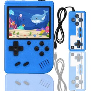 Mini Retro Handheld Game Console with 500 Classic Games in 1, 3.0 Inch LCD Screen Rechargeable Portable Video Game Console 1020mAh, Video Games Play on TV HDMI, Birthday Gifts Red (Red)