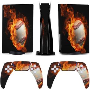 Baseball on Fire for Model 5 Skin Accessories Cover Skins Anime Vinyl Cover Sticker Full Set for Model5 Disc Edition