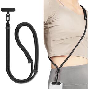 Adjustable Anti-Theft Phone Lanyard - Universal Crossbody Strap with 1 Phone tether Tab for All Cell Phones & Keys