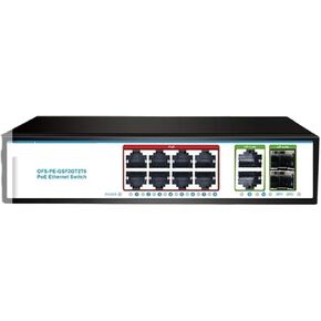 120W 8*giga Poe+2*giga RJ45+2*SFP Fiber Optic Durable PoE+ SFP Poe 48v Gigabit Switch(OFS-PE-GT10)