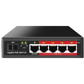 Gigabit 4-Port PoE Switch 48V Built-in Power Supply 52W Ethernet Switch Network