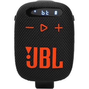 JBL Wind 3 FM Bluetooth Handlebar Speaker (Black/Orange)