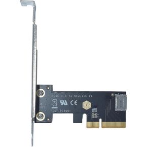 PCIe 4.0 x4 to Oculink SFF-8612 Internal SFF-8611 Adapter Card for NVMe SSD, GPU, eGPU