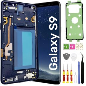استبدال شاشة TFT Galaxy S9 لـ Samsung Galaxy S9 LCD Screen Touch Digitizer عرض Pantalla مع مجموعة أدوات الإطار 5.8 بوصة SM-G960U G960F أسود