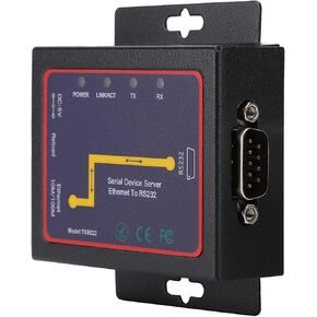 Keenso Single Serial Server Plug in Converter Protection for Harsh Environments GoldPlated Interface Reliable Data Transmission for Computer Parts (US Plug)