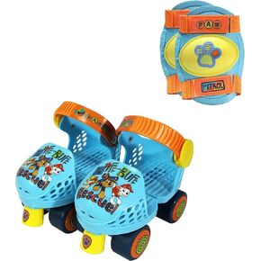 PlayWheels Teenage Mutant Ninja Turtles Roller Skates with Knee Pads, Green/Blue, Junior Size 6-12 in Kuwait