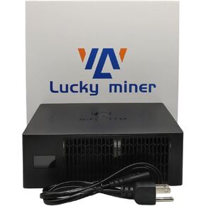 Lucky Miner lv08 Crypto Solo Miner BTC Miner BCH BSV DGB 4TH/S SHA256 BM1366 Miner Crypto Miner WiFi Connect with Power Supply for Home Use