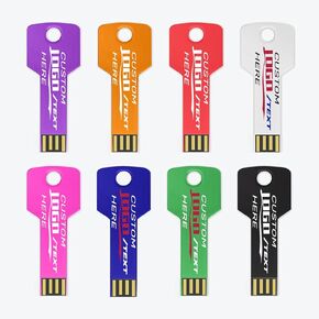 محرك أقراص فلاش USB مخصص ، محرك إبهام على شكل مفتاح مخصص مع واجهة USB 2.0 ، مثالية لنسخ البيانات ، توزيع البرامج ، والمهنيين الإبداعيين (50pcs ، 128 ميجابايت)