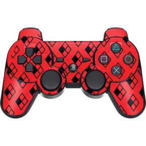 Skinit Decal Gaming Skin Compatible with PS3 Dual Shock Wireless Controller - Officially Licensed Warner Bros Harley Quinn Logo Pattern Design