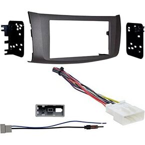 Metra 95-7618G Gray Dash Kit + Harness + Antenna Adapter for 13-up Nissan Sentra