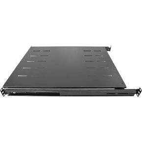 RAISING ELECTRONICS Sliding Fixed Rack Server Shelf 1U 19inch 4 Post Rack Mount-Adjustable 24inch-32inch