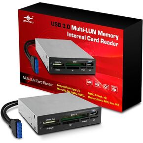 Vantec Link USB 3.0 Multi-LUN Memory Internal Card Reader with USB 20 pin Header (UGT-CR940)