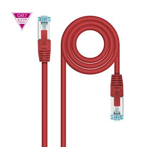 Network Cable Cat.7 600MHz LSZH SFTP PIMF AWG26 ، Red ، 30 cm