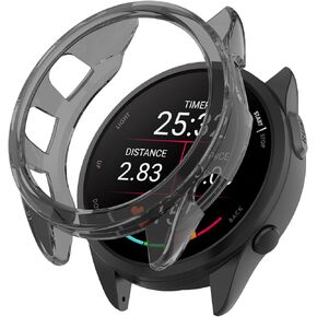 FanTEK Compatible with Garmin Forerunner 165/165 Music Smart Watch TPU Cases, Soft Frame Protective Cover Scratch Resistant Shock Absorbing Case, Clear