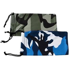 Camouflage Micro-Fiber Drawstring Case in Green