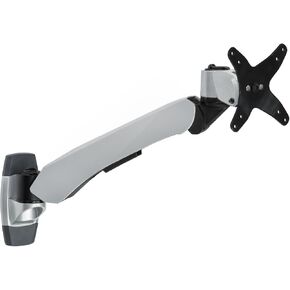 Mount-It! MI-34114 || LCD Wall Mount Tilt Rotate Swivel Height Adjustable for Samsung, LG, Vizio, Sharp, Sony, Element, Insignia, 20 21 22 24 27 30 Computer Monitor Screens, VESA 75x75 and 100x100, Silver
