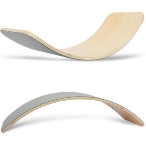 لوح توازن خشبي متذبذب، لوح هزاز 33 بوصة من الخشب الطبيعي، لعبة تعليمية مفتوحة للأطفال الصغار، لوح يوجا متعرج للمكتب والفصول الدراسية للبالغين in Kuwait