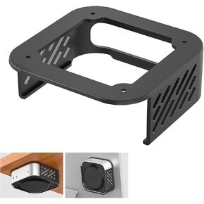 Under Desk Mount for Mac mini M4/M4 Pro, Under Desk Stand and Wall Mount with Heat Dissipation Design, Compatible with 2024 Mac mini M4/M4 Pro, Black