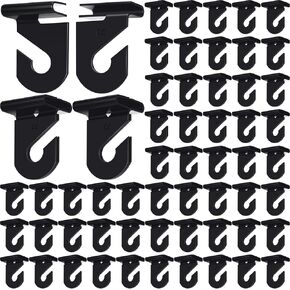 200 Pair Drop Ceiling Hooks Bulk for Classrooms Hanging, Metal Suspended Track Tile Hooks Aluminum White Heavy Duty T Bar Clips, Hold up to 20 Lbs for School Offices Plants Decorations
