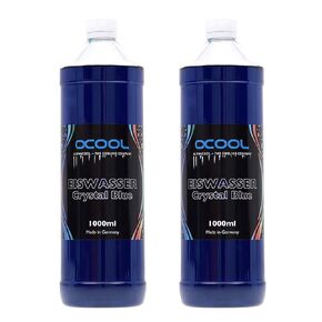 Alphacool Eiswasser Crystal Premixed PC Coolant, 1000ml, Blue, 2-Pack