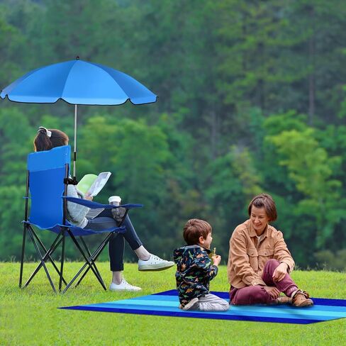 2 مجموعات كرسي الشاطئ مع المظلة وبطانية الشاطئ (79 × 83 بوصة) ، كرسي التخييم القابل للطي للبالغين مظلة الظل القابلة للتعديل مع حقيبة الحمل للاشتراك على شاطئ التخييم تجمع في الهواء الطلق in Kuwait