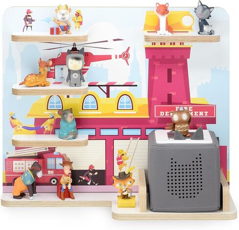 Wooden Shelf for Music Box I Suitable for The Toniebox and ca. 50 Tonies I Perfect Storage in The Children's Room I for Setting up or Hanging (Large, Worldmap) in Saudi Arabia