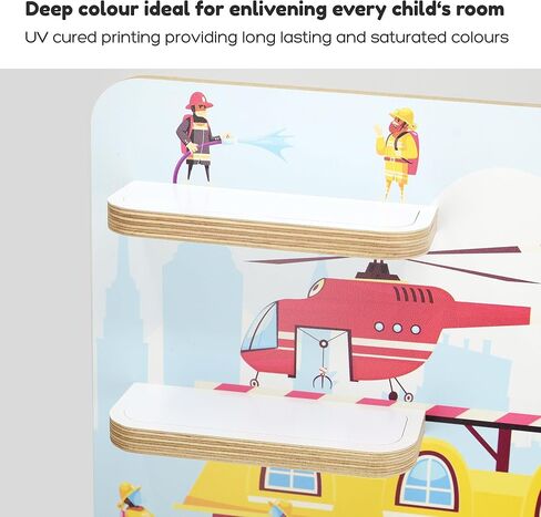 Wooden Shelf for Music Box I Suitable for The Toniebox and ca. 50 Tonies I Perfect Storage in The Children's Room I for Setting up or Hanging (Large, Worldmap) in Saudi Arabia