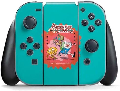 Skinit Decal Gaming Skin Compatible with Nintendo Switch (2017-2021) Joy-Con Controller - Officially Licensed Adult Swim Adventure Time BMO Design in Saudi Arabia