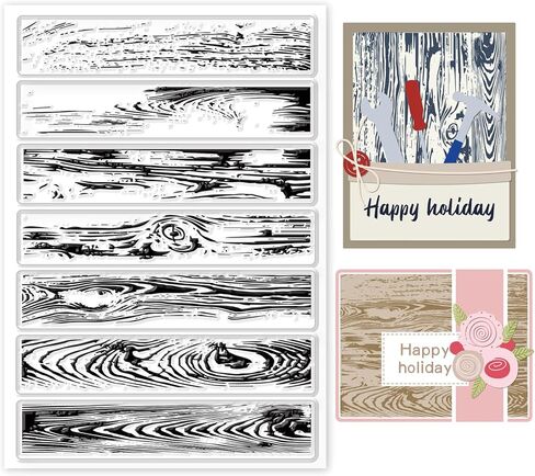 GLOBLELAND Texture Background Silicone Clear Stamps Wall Background Transparent Stamps for Cards Making DIY Scrapbooking Photo Album Decoration Paper Craft in Kuwait