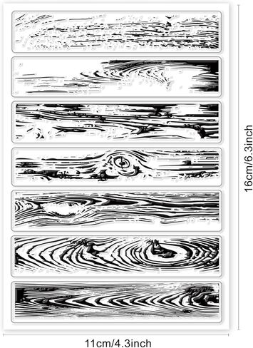 GLOBLELAND Texture Background Silicone Clear Stamps Wall Background Transparent Stamps for Cards Making DIY Scrapbooking Photo Album Decoration Paper Craft in Kuwait