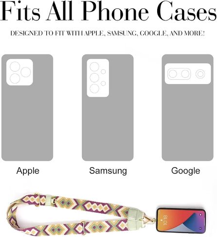حزام الهاتف الخليوي Crossbody Universal Phone Lanyard حزام قابل للتعديل مع معظم الهواتف الذكية Aztech in Kuwait