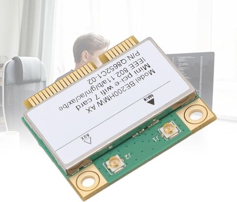 بطاقة Mini PCI E 7 ، 8774Mbps 2 Band 2.4G 5G Gigabit Card Card Mini PCIE Adapter مع Bluetooth 5.4 BE200HMW للكمبيوتر الشخصي C (بدون هوائي) in Kuwait