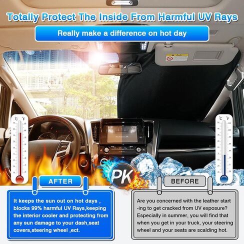 T TGBROS Windshield Sun Shade Custom Fit for 2018-2023 2024 Honda Odyssey LX,EX,EX-L,Touring,Elite Minivan Accessories Foldable Sun Shield Reflective Polyester Sun Visor Cover Block Heat in Saudi Arabia