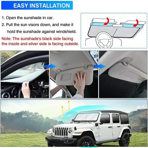 T TGBROS Windshield Sun Shade Custom Fit for 2018-2023 2024 Honda Odyssey LX,EX,EX-L,Touring,Elite Minivan Accessories Foldable Sun Shield Reflective Polyester Sun Visor Cover Block Heat in Saudi Arabia