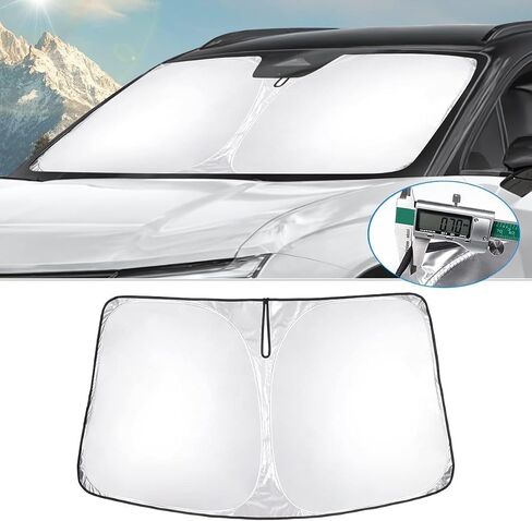 T TGBROS Windshield Sun Shade Custom Fit for 2018-2023 2024 Honda Odyssey LX,EX,EX-L,Touring,Elite Minivan Accessories Foldable Sun Shield Reflective Polyester Sun Visor Cover Block Heat in Saudi Arabia