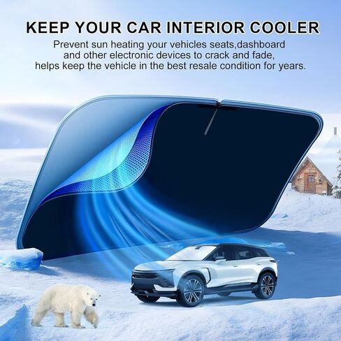 T TGBROS Windshield Sun Shade Custom Fit for 2018-2023 2024 Honda Odyssey LX,EX,EX-L,Touring,Elite Minivan Accessories Foldable Sun Shield Reflective Polyester Sun Visor Cover Block Heat in Saudi Arabia