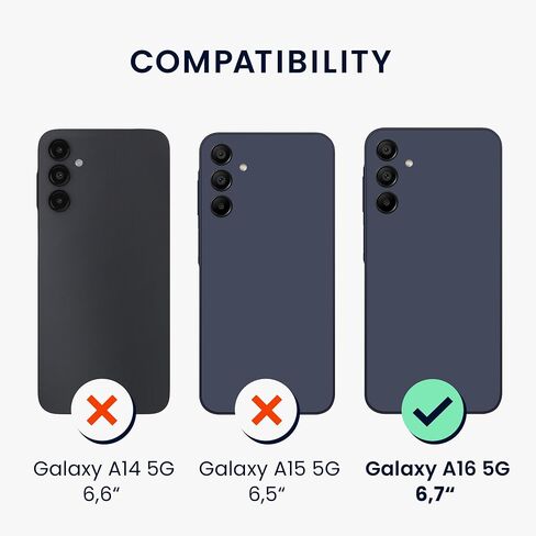 علبة Kwmobile Crossbody متوافقة مع Samsung Galaxy A16 5G Case - Clear TPU Phone Cover W/Lanyard Cord Strap - شفاف in Saudi Arabia