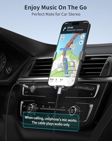 KOOPAO USB Type C to 3.5mm Audio Aux Cable [4ft], with DAC Decoding Protect Headphone Friendly Slim Plug USBC Aux Cord Compatible for iPhone 15 16 Pro Max Samsung Galaxy S25 S24 Car Stereo Grey in Kuwait