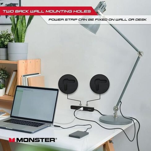 600J Surge Protector 4 Grounded Outlets & 2 USB Ports with a 6’ Nylon Braided Extension Cord in Saudi Arabia