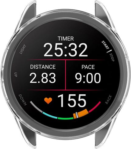 FanTEK Compatible with Garmin Forerunner 165/165 Music Smart Watch TPU Cases, Soft Frame Protective Cover Scratch Resistant Shock Absorbing Case, Clear in Saudi Arabia