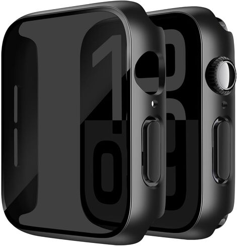 2 علبة خصوصية حزمة لـ Apple Watch 10 واقي الشاشة 46 مم ، واقي زجاجي مضاد للتجسس ، وهو فيلم PC Hard Cover Hard Cover Anti-Dragchprooch Pumper for Iwatch Series 10 (قزحية ، S10-46mm) in Kuwait