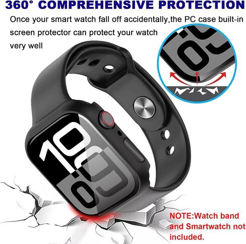 2 علبة خصوصية حزمة لـ Apple Watch 10 واقي الشاشة 46 مم ، واقي زجاجي مضاد للتجسس ، وهو فيلم PC Hard Cover Hard Cover Anti-Dragchprooch Pumper for Iwatch Series 10 (قزحية ، S10-46mm) in Kuwait