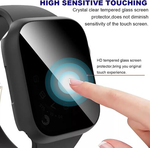 2 علبة خصوصية حزمة لـ Apple Watch 10 واقي الشاشة 46 مم ، واقي زجاجي مضاد للتجسس ، وهو فيلم PC Hard Cover Hard Cover Anti-Dragchprooch Pumper for Iwatch Series 10 (قزحية ، S10-46mm) in Kuwait
