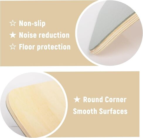 لوح توازن خشبي متذبذب، لوح هزاز 33 بوصة من الخشب الطبيعي، لعبة تعليمية مفتوحة للأطفال الصغار، لوح يوجا متعرج للمكتب والفصول الدراسية للبالغين in Kuwait