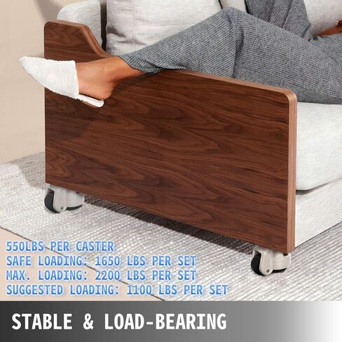 مجموعة عجلات تسوية Happybuy مكونة من 4 قطع، 1.65 بوصة - عجلات تسوية ذاتية شديدة التحمل، 330 رطلًا لكل مجموعة - لوحة عجلات الآلة، دوارة 360 درجة - لمعدات الصناعة، ومنضدة العمل، والأرفف in Kuwait