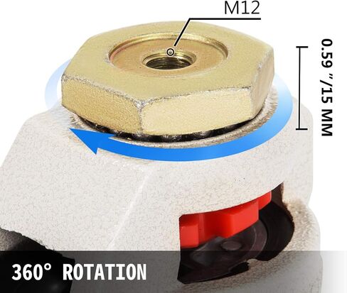 مجموعة عجلات تسوية Happybuy مكونة من 4 قطع، 1.65 بوصة - عجلات تسوية ذاتية شديدة التحمل، 330 رطلًا لكل مجموعة - لوحة عجلات الآلة، دوارة 360 درجة - لمعدات الصناعة، ومنضدة العمل، والأرفف in Kuwait