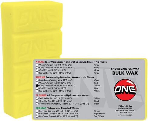 لوح التزلج الدافئ وشمع التزلج Mfg 4WD 750 جم (1.65 رطل) من الطوب الكبير - أداء سريع وبأسعار معقولة لدرجة حرارة الثلج من 32 درجة فهرنهايت إلى 28 درجة فهرنهايت (0 درجة مئوية إلى -2 درجة مئوية) in Kuwait