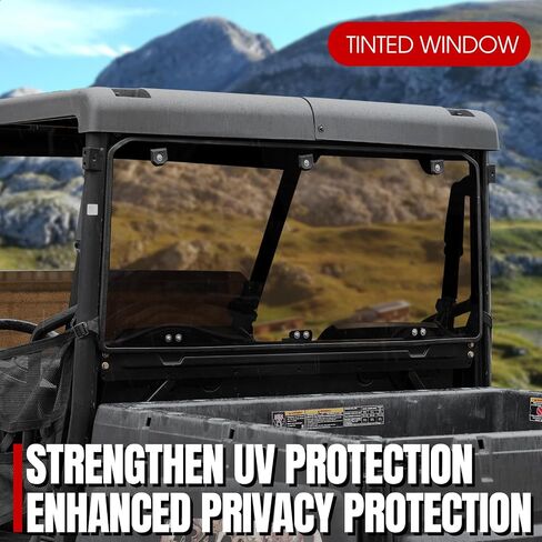 الزجاج الأمامي الخلفي A & UTV PRO لطاقم Polaris Ranger متوسط ​​الحجم 500 570 موديل 2015-2023، 2022-2023 SP 570، ملحقات النافذة الخلفية شديدة التحمل in Saudi Arabia