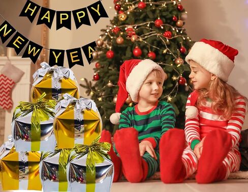 لافتة رأس السنة الجديدة السعيدة من KALOR، علامة رأس السنة الجديدة السعيدة باللون الأسود لديكورات رأس السنة الجديدة السعيدة 2024 ديكورات حفلات رأس السنة الجديدة in Kuwait